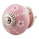 Pink Tiny Flower Ceramic Drawer Knobs Online